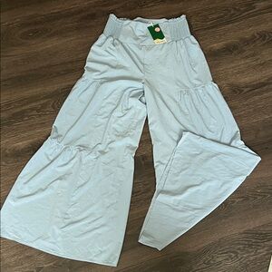 HALARA Soft Light Blue Wide-Leg Jumpsuit Pants